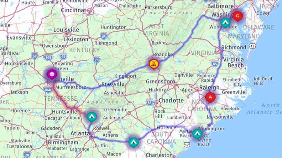 Spring Flowers Itinerary